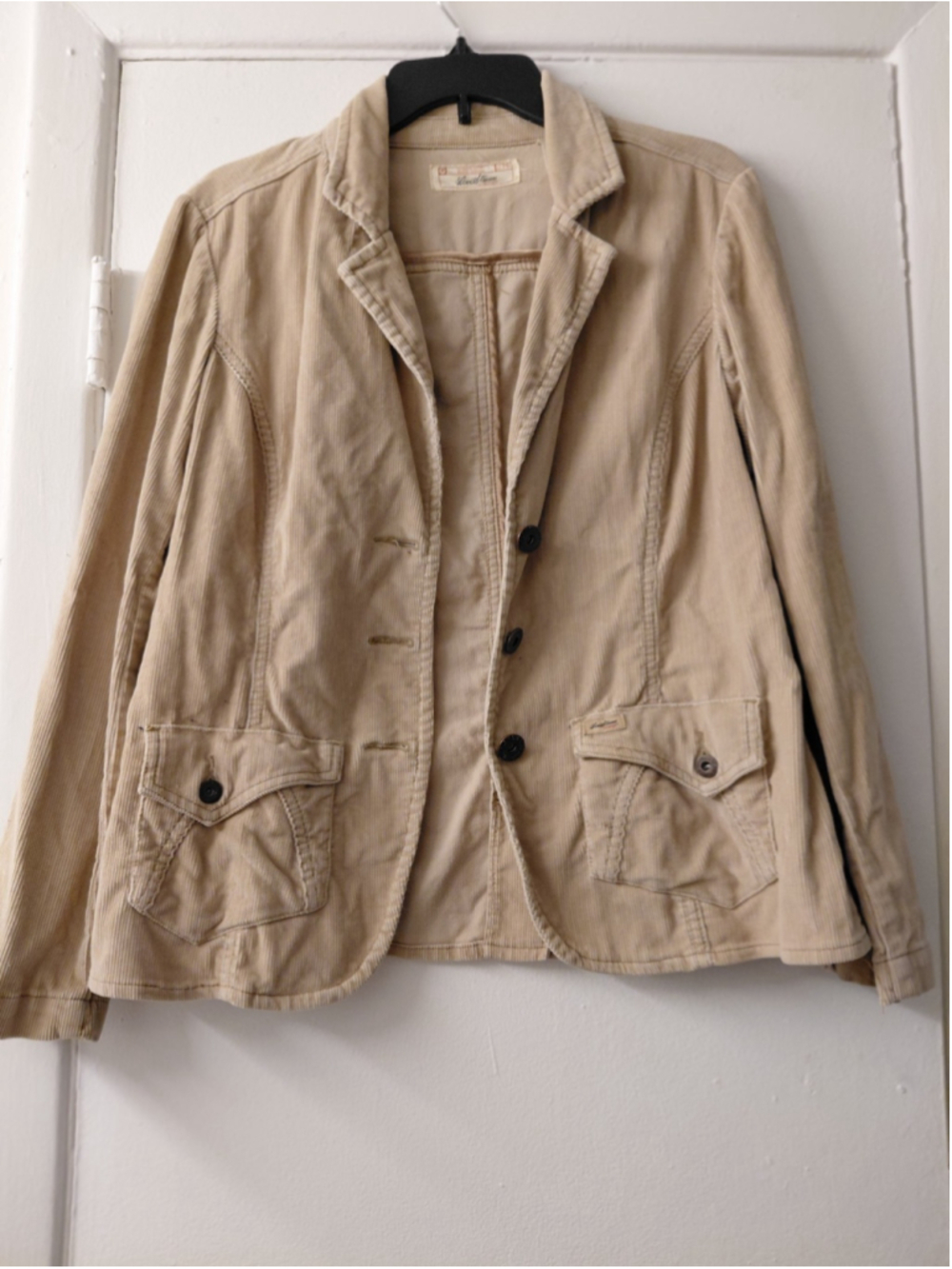 Ladies Vintage Levi's Strauss Corduroy Button Up Jacket Khaki Tan Casual Small - Picture 1 of 4